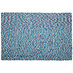 Area Rug Blue 160 X 230 Cm Wool Felt Ball Hand-woven Beliani