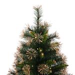 Homcom 1.5m Prelit Christmas Tree Artificial Tree, Metal Stand-green