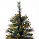 Homcom 1.5m Prelit Christmas Tree Artificial Tree, Metal Stand-green