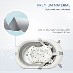 Homcom Foldable Portable Baby Bathtub W/ Baby Bath Temperature-induced Water Plug For 0-3 Years