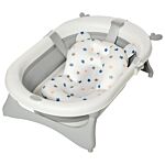Homcom Foldable Portable Baby Bathtub W/ Baby Bath Temperature-induced Water Plug For 0-3 Years