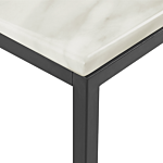 Coffee Table Beige Marble Effect Black Metal Legs 100 X 60 Cm Rectangular Industrial Glam Beliani