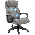 Vinsetto High Back Executive Office Chair 6- Point Vibration Massage Extra Padded Swivel Ergonomic Tilt Desk Seat, Grey