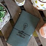 Handmade Leather Journal - Good Ideas And Other Dreams - Grey (80 Pages)