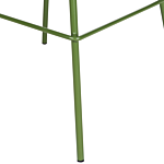 Set Of 2 Bar Chairs Green Plastic Seat Counter Height Bar Stools Metal Legs Beliani