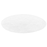 Shaggy Area Rug White 140 Cm Modern High-pile Machine-tufted Round Carpet Beliani