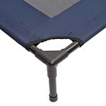 Pawhut Dog Cat Puppy Pet Elevated Raised Cot Bed Portable Camping Basket – Blue (medium)