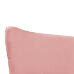 Eu King Size Bed Pink Velvet 5ft3 Upholstered Frame Metal Legs Slatted Base Headboard Modern Glam Style Bedroom Beliani