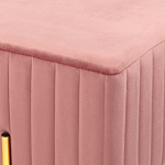 Bench Pink Velvet Upholstered Gold Metal Legs 93 X 48 Cm Glamour Living Room Bedroom Hallway Beliani