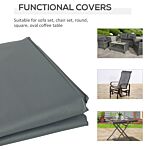 Outsunny Rectangular Patio Furniture Cover For 3 Seater Sofa Bistro Set, Water Uv Resistant Protection 600d Oxford Fabric Cover, 190 X 72 X 76cm