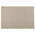 Area Rug Beige Jute And Wool 140 X 200 Cm Hand Woven Small Pattern Boho Hallway Bedroom Beliani