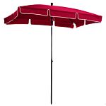 Outsunny Red Rectangular Garden Parasol Aluminium Sun Umbrella Patio Garden Tilt 2m X 1.25m