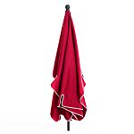 Outsunny Red Rectangular Garden Parasol Aluminium Sun Umbrella Patio Garden Tilt 2m X 1.25m