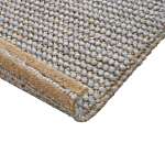 Area Rug Grey 140 X 200 Cm Wool Handwoven Living Room Bedroom Accessory Beliani