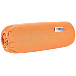 Fitted Sheet Orange Cotton 180 X 200 Cm Elastic Edging Solid Pattern Classic Style For Bedroom Beliani