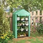 Outsunny Four-tier Mini Greenhouse, With Reinforced Plastic Cover