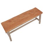 Corona Grey Live Edge Large Dining Bench