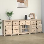 Vidaxl Sideboard 230x35x80 Cm Solid Wood Pine