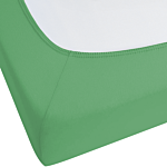 Fitted Sheet Green Cotton 180 X 200 Cm Elastic Edging Solid Pattern Classic Style For Bedroom Beliani