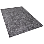 Area Rug Grey And Silver Viscose 160 X 230 Cm Living Room Rug Beliani