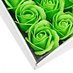 Craft Soap Flowers - Med Rose - Green - Pack Of 10