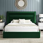5'0 Fabric Bed - Green - Velvet