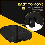 Outsunny 7.5kg Square Parasol Base Portable Umbrella Stand Weights For Cantilever Banana Parasol With Wheels, Water And Sand Filled, Up To 100kg Black