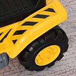 Homcom Kids 4-in-1 Hdpe Excavator Ride On Truck Yellow/black