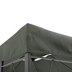 Outsunny 3x4m Gazebo Replacement Roof Canopy, 2 Tier Top Uv Cover Garden Patio Awning Shelters, Deep Grey (top Only)