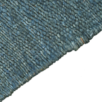 Area Rug Blue Jute 160 X 230 Cm Tassels Handwoven Boho Hallway Bedroom Beliani