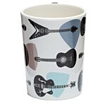 Collectable Shaped Handle Ceramic Mug - Headstock Guitar