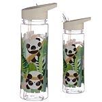 Reusable Pandarama Panda 550ml Water Bottle With Flip Straw