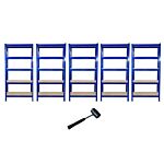 Garage Racking Bundle - Space Saver - Boltless 5tier Garage Shelves Shelving Racking Organiser