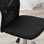 Vinsetto Home Office Mesh Task Chair Ergonomic Armless Mid Back Height Adjustable With Swivel Wheels, Black