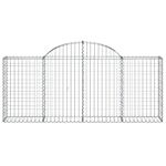 Vidaxl Arched Gabion Baskets 6 Pcs 200x30x80/100 Cm Galvanised Iron