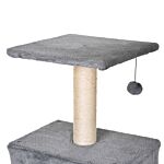 Pawhut 51" Cat Tree,activity Tower With Condo Scratching Posts Ladders And Two Toys For Kitty Pet Climbing Relaxing And Playing