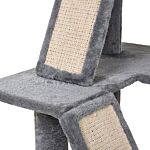 Pawhut 51" Cat Tree,activity Tower With Condo Scratching Posts Ladders And Two Toys For Kitty Pet Climbing Relaxing And Playing