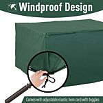 Outsunny Uv Rain Protective Rattan Furniture Cover Cube Design Cover For Wicker Rattan Garden 135x135x75cm