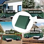 Outsunny Uv Rain Protective Rattan Furniture Cover Cube Design Cover For Wicker Rattan Garden 135x135x75cm