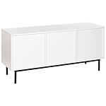 2 Door Sideboard Dark Wood With White Particle Board Drawers Cabinets With Shelves Modern Style Hallway Living Room Bedroom Storage Beliani