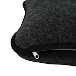 Merino Wool Cushion - Black 45cm X 45cm