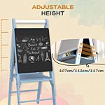 Aiyaplay Art Easel For Kids With Paper Roll, Height Adjustable Double-sided Whiteboard Chalkboard, 3 In 1 Easel, For Ages 3-6 Years