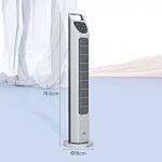 Homcom 31" Oscillating Tower Fan With Remote Control, 4h Timer, 3 Speed 3 Modes, Quiet Electric Floor Standing Fan For Home Bedroom Office, Silver