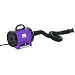 Pawhut 2800w Dog Hair Dryer Pet Grooming Blaster Water Blower Dryer W/ 3 Nozzles, Purple