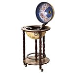 Homcom Globe Shaped Retro Style Mini Bar Drink Cabinet Mobile Wine Alcohol Beverage Storage Trolley Glass Bottle Holder W/ Wheels