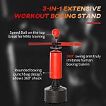 Homcom Freestanding Boxing Punch Bag Stand With Rotating Flexible Arm, Speed Ball, Waterable Base By Homcom