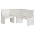 Vidaxl 3 Piece Dining Set White Solid Wood Pine