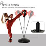 Homcom Boxing Punch Ball Set Ф38x78-120cm Fighting Game 360 Degree Rebound Spring Pp Pvc Adjustable Teenager