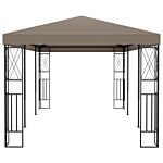 Vidaxl Gazebo 6x3 M Taupe Fabric