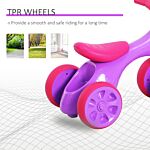 Homcom Toddler Training Walker Balance Ride-on Toy With Rubber Wheels Purple